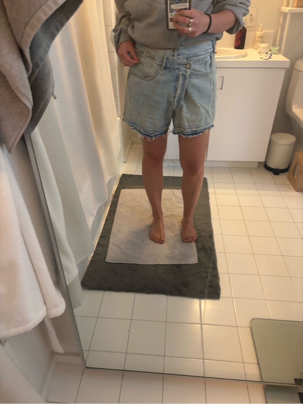 R13 Cross Over Denim Shorts Tilly Size 29 - Picture 6 of 9